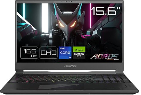 GIGABYTE,AORUS 15X AKF Gaming Laptop - 15.6 Inch, 165Hz QHD, i9-13980HX, RTX 4060 GPU, 16GB DDR5 5600MHz, 1x 1TB Gen4 SDD, Windows 11 Home, 2 Year Warranty, 15X AKF-D3UK754SH