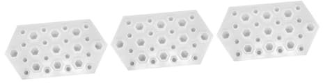 Ciieeo 3 Moldes En Forma De Diamante Molde De Hielo Cubitos De Hielo Reutilizables Contenedor De Cubitos De Hielo Bandejas De Hielo De Panal Bandejas De Hielo De Fácil Liberación