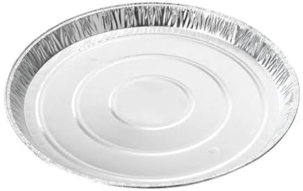 100 tortiere in alluminio 1240 ml D. 270 x H. 23 mm Pratici, resistenti e usa e getta per cottura e congelamento - D-Work