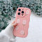UEEBAI Flower Case for iPhone 13 Pro Max, Spring Silicone Cute Case for Women, Wave Frame Artistical Daisy Pattern Phone Cover for Girls Protective Shockproof Cover - Pink