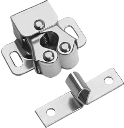 Schrankriegel, Schranktürriegel, Edelstahl-Schrankfederriegel, Doppelrollen-Schnäpper-Hardware für Schrank-, Schrank-, Küchenschrank-Türriegel und -schnäpper