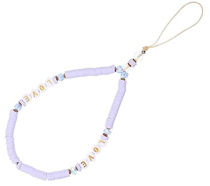 HOMSFOU Correa Colgante Cordón Para Teléfono Decoración Para Teléfono Resistente Arcilla Polimérica y Cristal