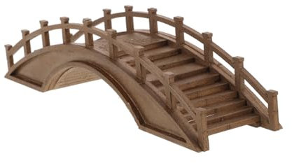 HAWILLOSCH Miniatur Holz Bogenbrücke Dekoration Garten Landschaft Schmuck Mini Statue Brücke Modell Brücke Für Miniatur Szenen
