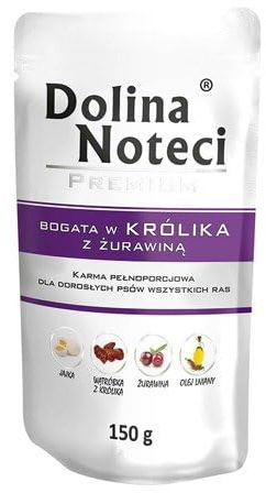 Dolina Noteci Premium Wet Dog Food 150g - Various Flavours, MIX OF TASTE (150 g (Pack of 10), Rabbit Cranberry)