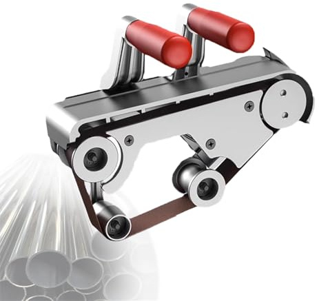 LwiftGal Variable Speed Sander Polisher Grinder Tool, Belt Sander Pipe Tube Polisher, Burnishing Polisher Machine for Stainless Steel Pipe Polishing 4-wheelworkinghead