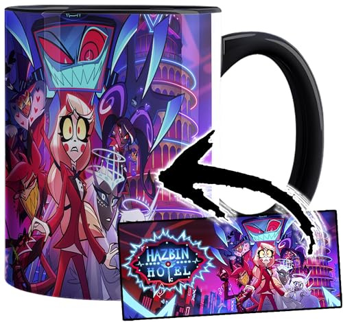 Hazbin Hotel B Tasse Innen & Henkel Schwarz Keramikbecher Mug