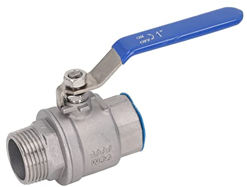 Fafeicy Kugelhahn 1 Zoll NPT, Gerader Anschluss aus Edelstahl, Schnelle Installation für Wasser- und Ölleitungen, Ideal für Sanitäranwendungen