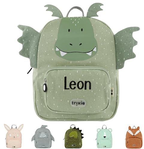 upstitch studio Trixie Kinderrucksack mit Namen personalisiert bestickt (Drache, Rucksack GROß/BIG)