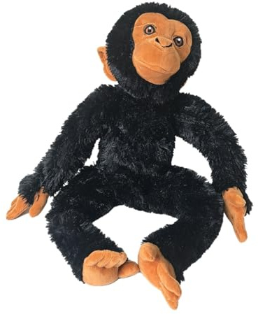 AQCQDQ Lange Beine Schwarzes Gorilla Plüschtier, Realistische Schimpansen- und Orang-Utan Stofftier Puppe, Weiches Kuschel Affen Plüschtier Kissen, Niedliches Cartoon Kuscheltier Geschenk (56cm)