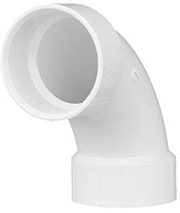 Charlotte Pipe 3 Long Sweep Pipe Fitting - 1/4 Bend Schedule 40 PVC DWV (Drain, Waste and Vent) Durable, Easy to Install, High Tensile and Sound Deadening for Home or Industrial Use (Single Unit)