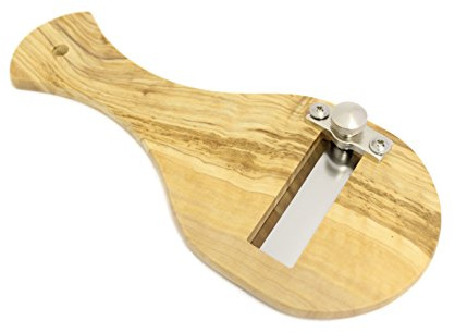Calder Truffle Slicer In Olive Wood With Smooth Blade, Dim. 20 x 9 Cm.