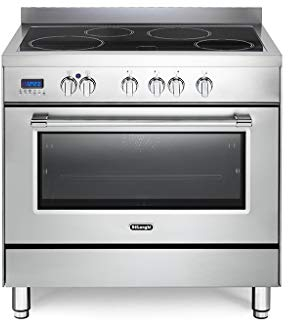 DELONGHI PRO 96 MX IN ED CUCINA LIBERA INSTALLAZIONE PIANO INDUZIONE 4 ZONE FORNO ELETTRICO FUNZIONE PANE PIZZA 90x60xH86/92 INOX