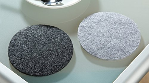 Gilde Untersetzer 4er-Pack Filz dunkelgrau Größe rund : 10 cm Ø
