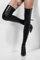 Smiffys Wet Look Hold-Ups, Black , Fever Hosiery Fancy Dress, Adult Dress Up Accessories