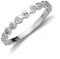 Sterling Silber Halber Ewigkeit Ring mit Kristallen Dots ergänzt | Ringgröße: 62 (Durchmesser: 19,7mm)