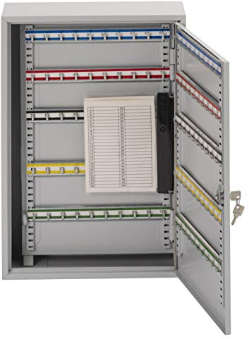 Sterling KC150H Single Door Key Cabinet with 150 Hooks, Grey