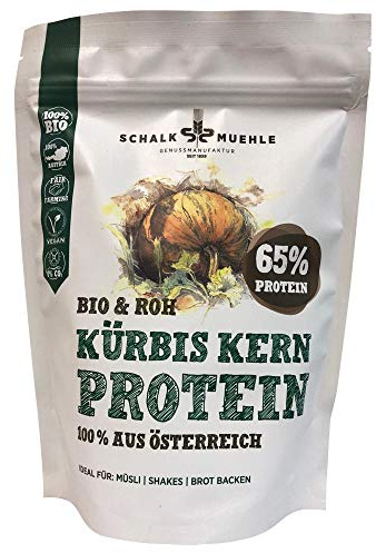 BIO Protein Eiweisspulver Kürbiskern roh, natürlicher Muskelaufbau mit 65% Proteine 350 gramm Superfood