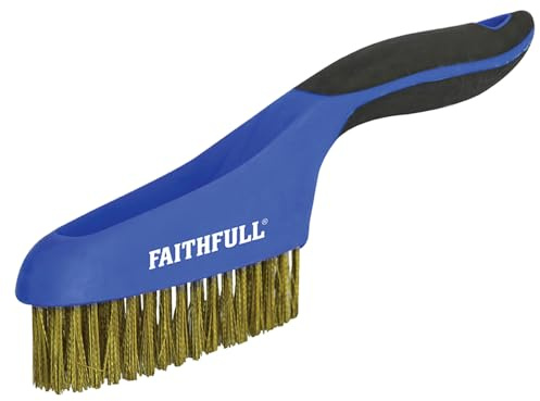 Scratch Brush Soft Grip 4 x 16 Row Brass