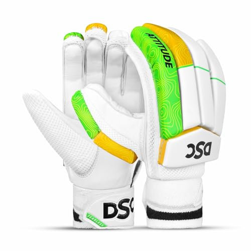 DSC Intense Attitude Cricket Batting Gloves | Multicolor | Size: Boys | for Left-Hand Batsman