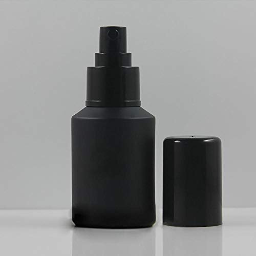 LIUJUAN Spray Bottle Black Matte 60Ml Empty Lotion Bottle Glass Bottle Spray Mist Pump-60Ml（10Pcs）_Spray Black Cap_Glass