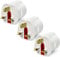VGUARD Adaptateur Prise Anglaise, [Lot de 3] Voyage France/Europe ver UK, Universel Secteur Angleterre UK, Convertisseur Adapteur Europe 2 Broches ver UK- Blanc