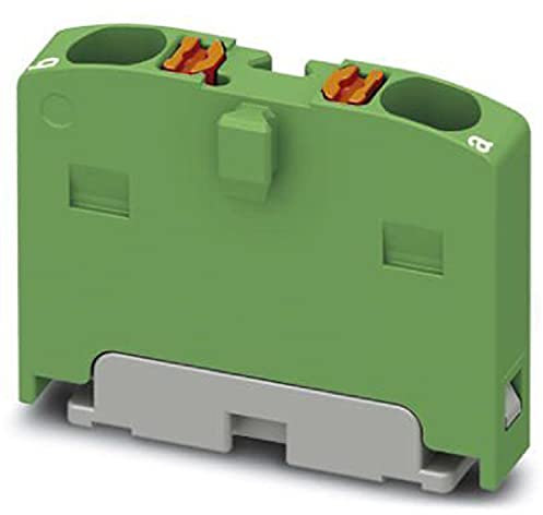 PHOENIX CONTACT PTFIX 2X1.5 GN Verteilerblock, Grundklemme, 450V Nennspannung, 17.5A Nennstrom, 2 Anzahl der Anschlüsse, 0.14mm²-2.5mm² Querschnitt, 26-14 AWG, Direktmontage mit Flansch, 50 Stück