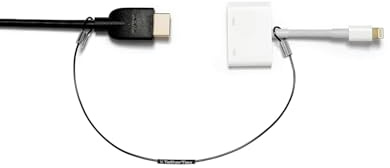 Patented Pre-Assembled Adapter Ties - Anti-Theft Cable Locks for Tools, Dongles, Tethers, Computer adapters. Steel Cable, Security Lock, Easy Installation