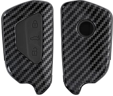 kwmobile Autoschlüssel Hülle kompatibel mit VW Golf 8 3-Tasten Autoschlüssel - Hardcover Schutzhülle Schlüsselhülle Cover in Schwarz