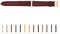 SELVA Uhrenarmband, 14-24 mm, Leder, zum Wechseln, Ersatzarmband für Smartwatch, Made in Germany, Größe:18 mm, Farbe:Bordeaux mit Goldener Schließe