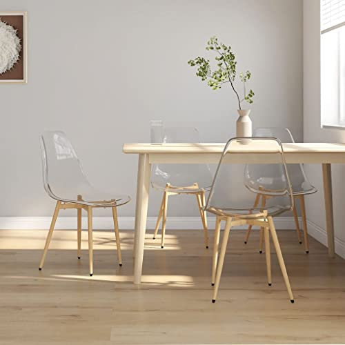 KTHLBRH Esszimmerstühle 4 Stk. Transparent PET,küchenstuhl,stühle,esstisch stühle,Stuhl,Stühle für Esszimmer Arbeitszimmer, Wohnzimmer, Schlafzimmer