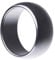 Breiter Ring aus echtem Hämatit glatt grau rund unisex Steinring Fingerring, Ringgröße:Innenumfang 62mm ~ Ø19.7mm