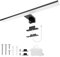 Aourow LED Spiegelleuchte Bad 10W,40cm 820lmn Spiegellampe Badezimmer,Neutralweiß 4000K Badlampe Spiegel 230V Spiegelschrank Beleuchtung KLASSE II(Schwarz)