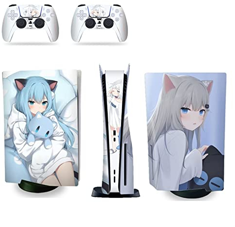 YANHAO Konsole ladestation Skin Für PS5 Skin Disc Edition Anime Console Und Controller Vinyl Cover Skins Wraps Für PS 5 Disc Version 03762 Skins Wraps Geschenk