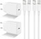 2Pack Chargeur Rapide iPhone 14 13 12 11,【Apple MFi Certifié】 20W USB C Adaptateur Secteur Prise Chargeur Apple Original 2m Cable pour iPhone XS Max/XR/SE/iPad