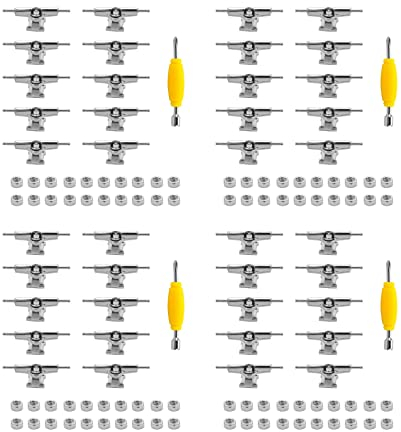 VENEKA 40 Piezas 29mm Camiones de Diapasón Cubierta de Monopatín de Dedo con Tuercas con Destornillador de Llave Inglesa para Patinetas de Dedo