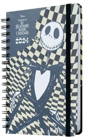 Grupo Erik Kalender 2024 Buchkalender Disney The Nightmare Before Christmas Terminplaner 2024 A5 Planer 2024 A5 Kalender - Jahreskalender 2024 Buch - Terminkalender 2024 A5 Disney Fanartikel