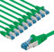 goobay Lot de 10 câbles réseau CAT 6A - Câble patch blindé S/FTP/CU - Câble Ethernet PiMF LSZH/Cat 6a - 10 Gbits - Vert - 10 x 2 m 66061