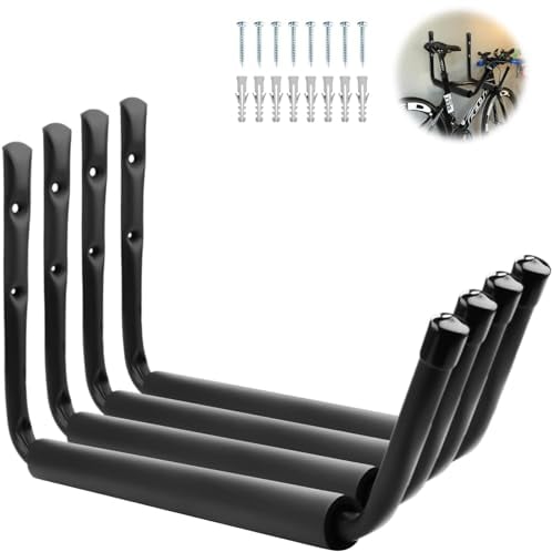 SWTYExt 4 Stück Wandhaken Garage 38cm Haken Garage Wandhaken Schwerlast Gerätehalter Leiter Jumbo Arm Schwerlasthaken Organizer für Leiter Kajaks Fahrrad Skier Schlauch Klappstühle