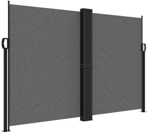 vidaXL Auvent Latéral Rétractable, Brise-Vue de Jardin, Écran de Protection, Écran de Balcon Terrasse Arrière-Cour Extérieur, Anthracite 160x1000 cm