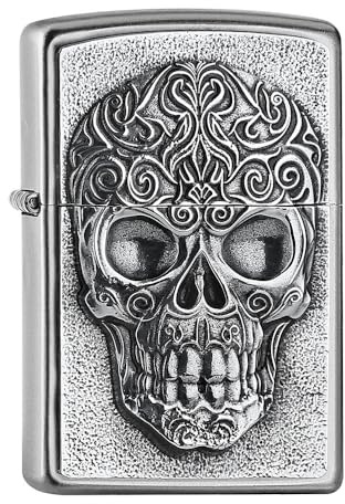 Zippo Lighter, Metal, Satin Chrome, One Size