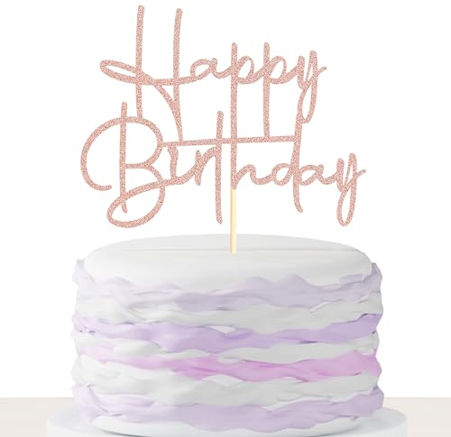 Sumerk 1 Stück Happy Birthday Cake Topper Happy Birthday Cake Decoration Birthday Tortendeko Geburtstag Deko Junge Frau Tortendeko Geburtstag mann Rose Gold