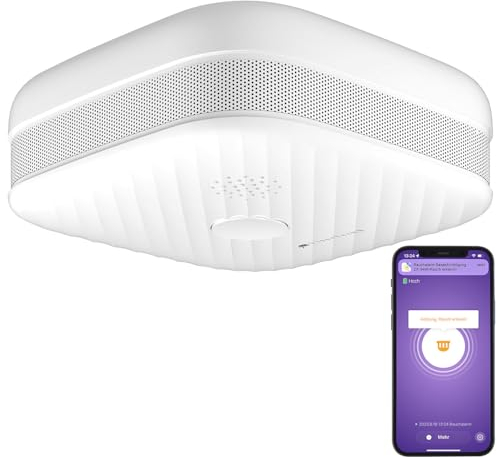 VisorTech Rauchwarnmelder: WLAN-Rauch- & Hitzemelder mit weltweiter App-Benachrichtigung, 85 dB (Rauchmelder mit Apps, Rauchmelder mit Benachrichtigung, Alarmanlage)