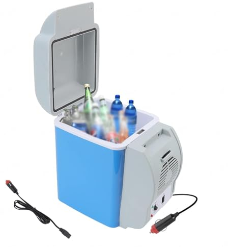 FARMAHAR Frigo Pour Voiture Allume Cigare, 7.5L, Voiture 12v,Faible Bruit Frigo Voiture, Fonction Refroidissement Et Chauffage Petit Frigo Voiture, RéFrigéRateur Portatif Pour Le Camping