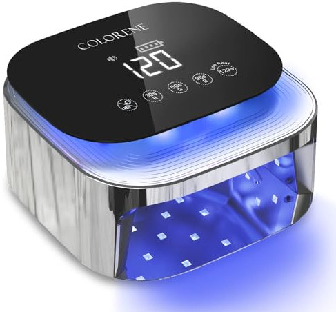 Lampada UV LED Senza Fili Del Chiodo, 60W Ricaricabile Nail Light Quick Curing Dryer, Intelligente Sensore e LCD Dell'esposizione, Portatile 30 Perline La Luce Del Chiodo Con 4 Impostazioni Del Time