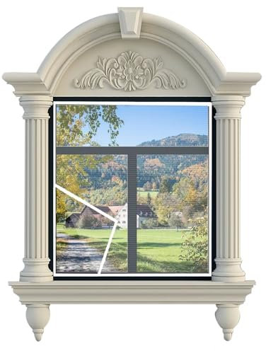 Premium Moskitonetz-Tür, 55 x 110 cm, hält Insekten fern, mit Anti-Fliegen-Vorhängen für Tür, kein Bohren erforderlich, weiße Version 2024, ideal für Zuhause und Büro