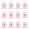 12 Stück Süßigkeiten Flaschen, Milchflasche Babyflaschen, Candy Flaschen, Taufe Babyshower Gastgeschenk, Geschenkbox Wiederverwendbar Dekoration für Babydusche Party Taufe - Rosa