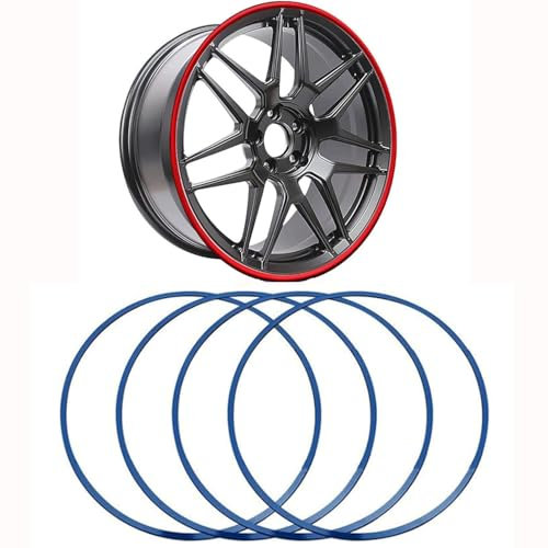Felgen Reparaturset 17-22 Zoll Felgenrandschutz Aus Leichtmetall, 4-teiliger Antikollisionsschutzring For Autoradnaben, Selbstklebender Randstreifen Zur Fahrzeugmodifizierung For Selbermachen, For All