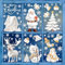 Pegatinas Navidad para Ventanas, Pegatina Ventana Navideño Grandes Colores Copo de Nieve Vinilos Adornos Reutilizables Decoracion para Escaparates Cristal Puertas Hogar, Groß Winter Deko Tür Fenster