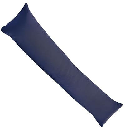Nod off Plain Fabric Draft Excluder for Doors, Decorative Door or Window Draft Guard – Energy Saver (Navy Blue, Set of 1)
