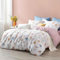 AShanlan Bettwäsche Blumen 155x220 Weiß Rosa Aesthetic Pflanzen Blumenmuster Bettbezug und Kissenbezug 80x80 cm ÖKO-TEX Bettwäsche-Sets Mikrofaser mit Reißverschluss
